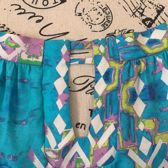 Alice & Trixie Blue and Purple Off the Shoulder Silk Blouse Women’s Small - Picture 2 of 8